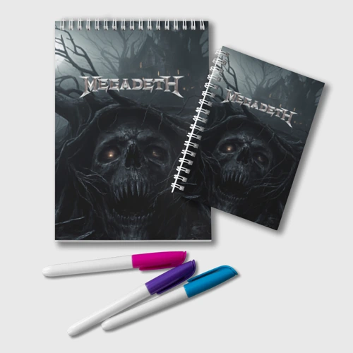 Блокнот Megadeth череп под деревом