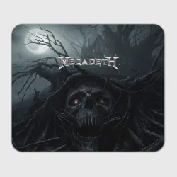 Прямоугольный коврик для мышки Megadeth череп под деревом
