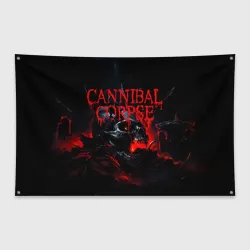 Флаг-баннер Cannibal Corpse кровавый череп