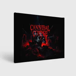 Холст прямоугольный Cannibal Corpse кровавый череп