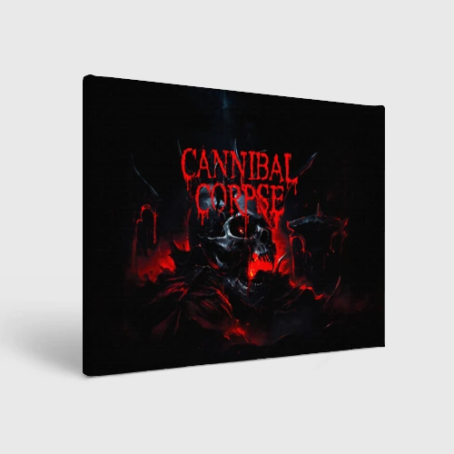Холст прямоугольный Cannibal Corpse кровавый череп