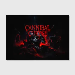 Холст прямоугольный Cannibal Corpse кровавый череп - фото 2