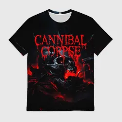 Мужская футболка 3D Cannibal Corpse кровавый череп