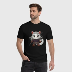 Мужская футболка хлопок Кот ведьмак - Котьмак - фото 2