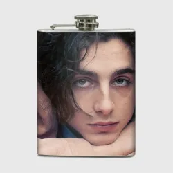Фляга Timothe Chalamet on a pink background