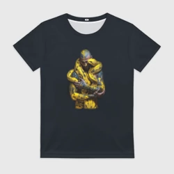 Женская футболка 3D Мускулистый парень со змеей символ 2025