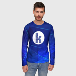 Мужской лонгслив 3D The Killers blue poly - фото 2