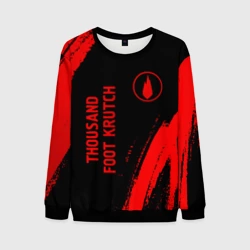 Мужской свитшот 3D Thousand Foot Krutch - red gradient вертикально