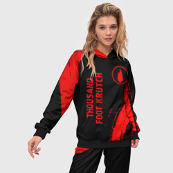 Женский костюм с толстовкой 3D Thousand Foot Krutch - red gradient вертикально - фото 2