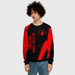 Мужской свитшот 3D Thousand Foot Krutch - red gradient вертикально - фото 2