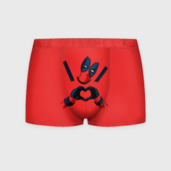 Мужские трусы 3D Дэдпул - сердечко