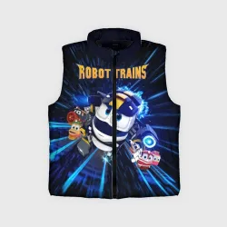 Детский жилет утепленный 3D Robot trains Kay