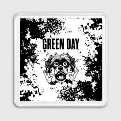 Магнит 55*55 Green Day - рок пес