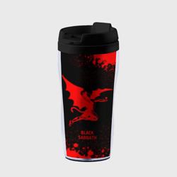 Термокружка-непроливайка Black Sabbath - red gradient