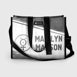 Сумка-шоппер 3D Marilyn Manson - white gradient по-горизонтали