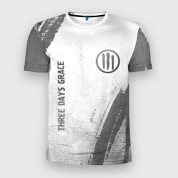 Мужская футболка 3D Slim Three Days Grace - white gradient вертикально