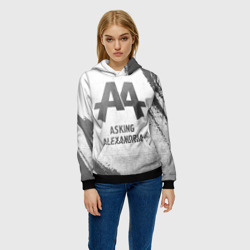 Женская толстовка 3D Asking Alexandria - white gradient - фото 2