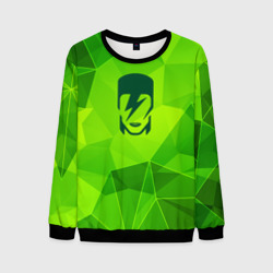 Мужской свитшот 3D David Bowie green poly