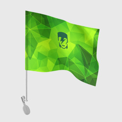 Флаг для автомобиля David Bowie green poly