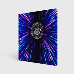 Холст квадратный Ramones neon energy