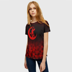 Женская футболка 3D Angels of Death red poly - фото 2