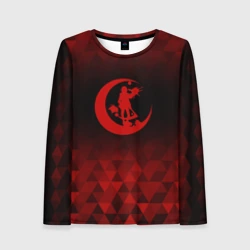 Женский лонгслив 3D Angels of Death red poly