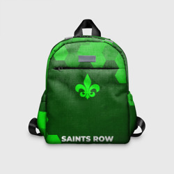 Детский рюкзак 3D Saints Row - green gradient по-центру