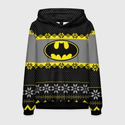 Мужская толстовка 3D Бэтмен новогодний ugly sweater