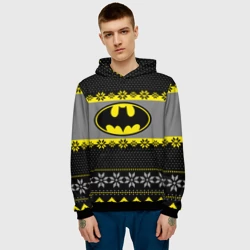 Мужская толстовка 3D Бэтмен новогодний ugly sweater - фото 2