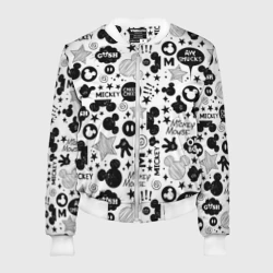 Женский бомбер 3D Микки Маус узор