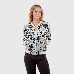 Женский бомбер 3D Микки Маус узор - фото 2