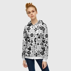 Женская толстовка 3D на молнии Микки Маус узор - фото 2