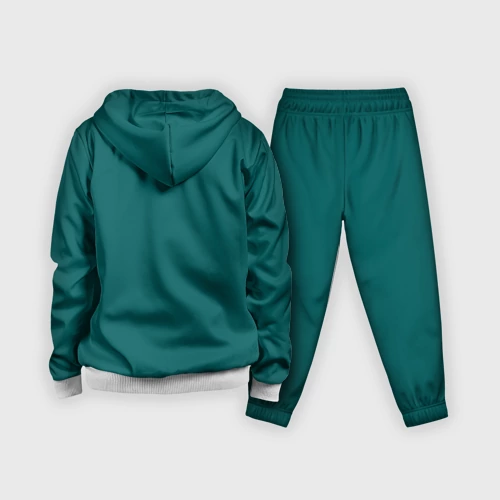 Детский костюм 3D с принтом Игрок 456 - Игра в кальмара, вид сзади #1