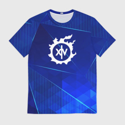 Мужская футболка 3D Final Fantasy blue poly