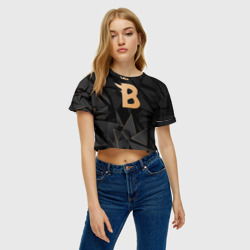 Женская футболка Crop-top 3D Beastars golden poly - фото 2