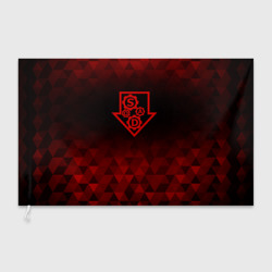 Флаг 3D System of a Down red poly