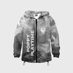 Детская ветровка 3D Poppy Playtime - grey gradient вертикально