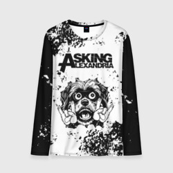 Мужской лонгслив 3D Asking Alexandria - рок пес
