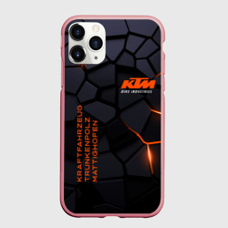 Чехол для iPhone 11 Pro Max матовый KTM - плиты с эффектом свечения