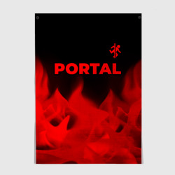 Постер Portal - red gradient посередине