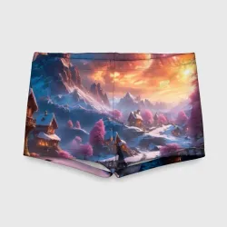 Детские купальные плавки 3D Fantasy river village