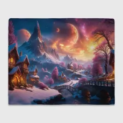 Плед 3D Fantasy river village