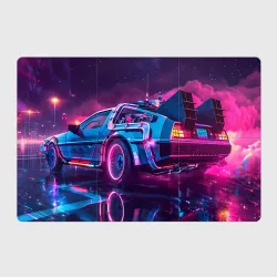 Магнитный плакат 3Х2 Delorean - back to the future  neon