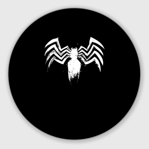 Круглый коврик для мышки Venom - logo