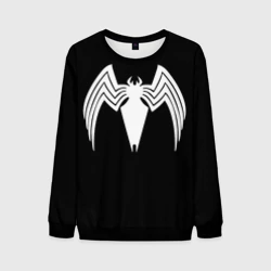 Мужской свитшот 3D Venom - spider logo