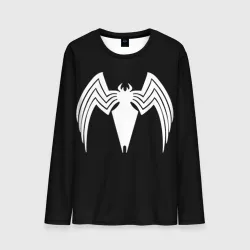 Мужской лонгслив 3D Venom - spider logo