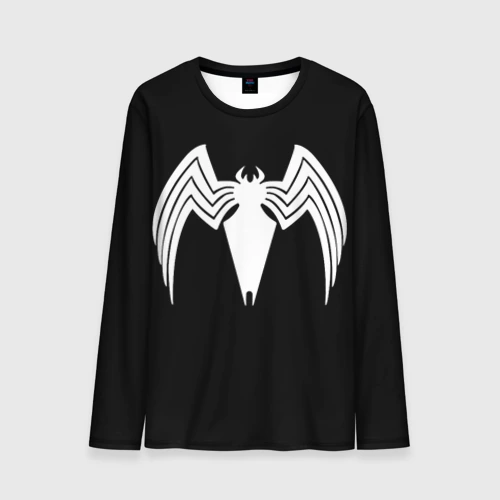 Мужской лонгслив 3D Venom - spider logo