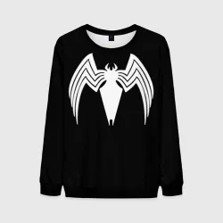 Мужской свитшот 3D Venom - spider logo