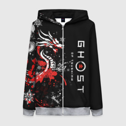 Женская толстовка 3D на молнии Ghost of Tsushima - snowflakesv