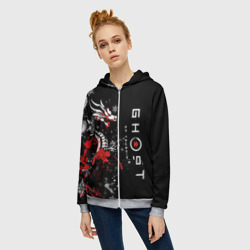 Женская толстовка 3D на молнии Ghost of Tsushima - snowflakesv - фото 2